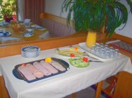 Das Frühstücksbuffet im Gästehaus